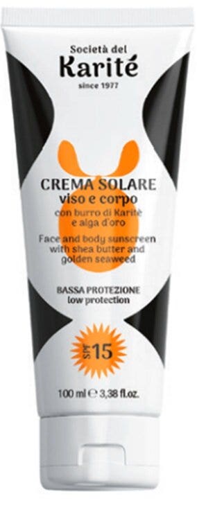 KaritÃ© crema solare viso e corpo spf15 100ml