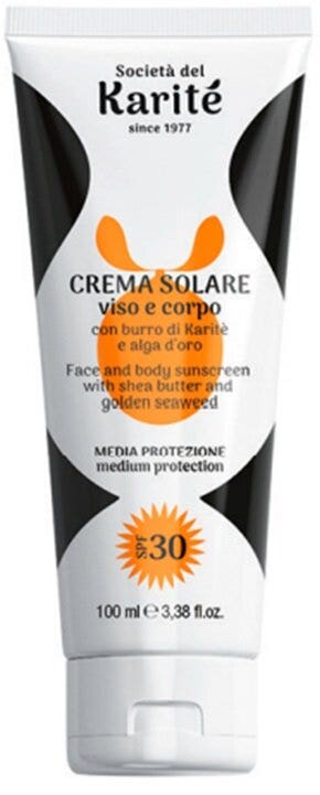 KaritÃ© crema solare viso e corpo spf30 100ml