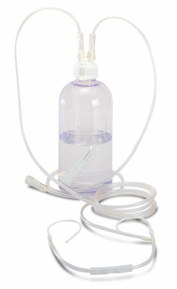 Kit completo per ossigenoterapia, gorgogliatore con occhiali