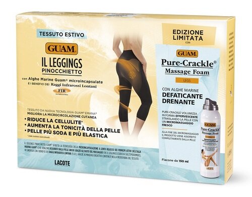Kit pinocchietto guam + pure crackle massage foam taglia s/m 150 ml