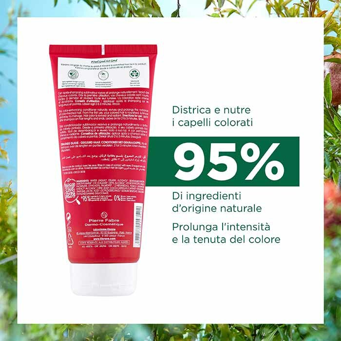 Klorane Balsamo al Melograno Luminosità Capelli Colorati 200 ml