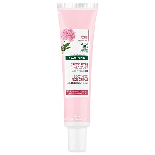 Klorane Crema Ricca Lenitiva Peonia Bio Pelle Sensibile 40 ml