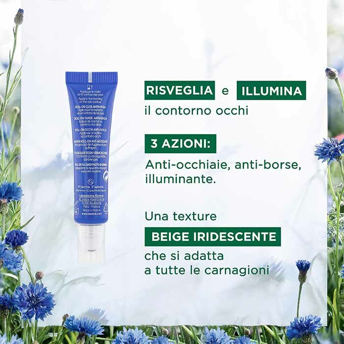 Klorane Fiordaliso Bio Roll-on Contorno Occhi Anti-fatica 15 ml