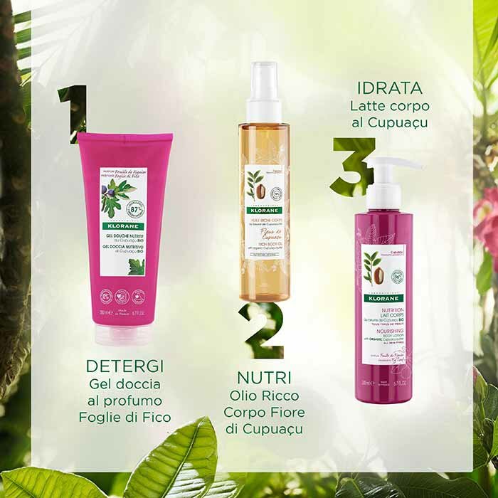 Klorane Gel Doccia Nutritivo Idratante al Cupuaçu Bio 200 ml