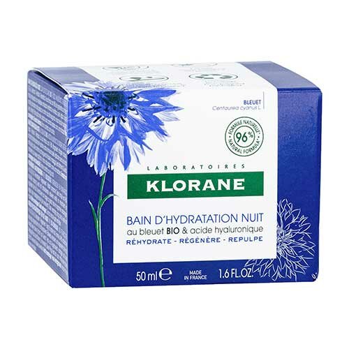 Klorane Idratazione Viso e Occhi Notte al Fiordaliso Bio 50 ml
