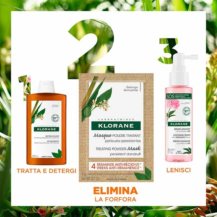 Klorane Maschera in Polvere Antiforfora Galanga 8 bustine