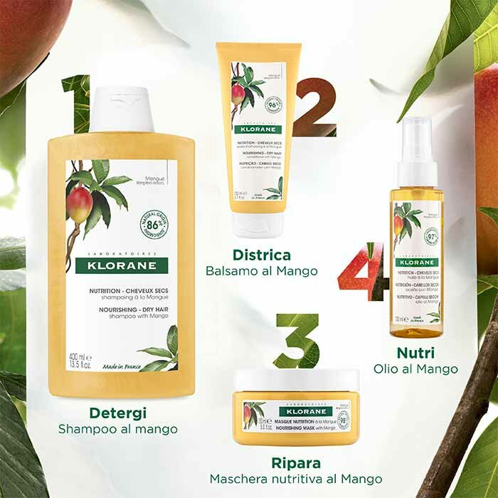 Klorane Maschera nutritiva al Mango Capelli Secchi 150 ml