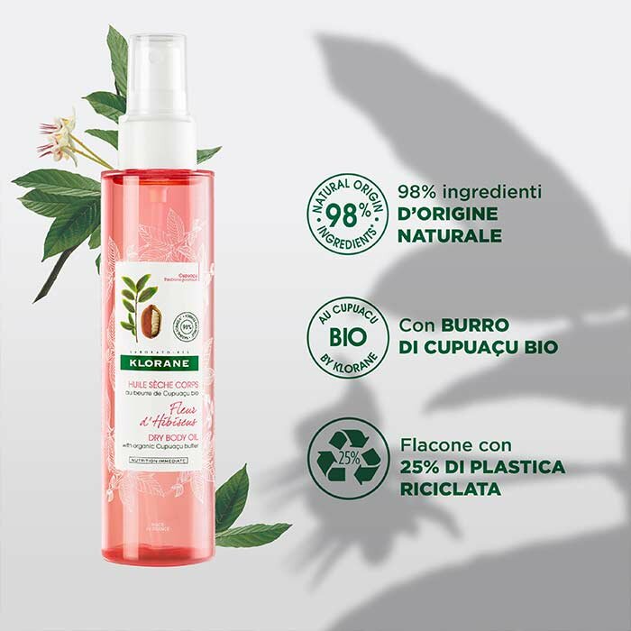 Klorane Olio Secco Corpo Fiore d'Ibisco Nutritivo Pelle 150 ml