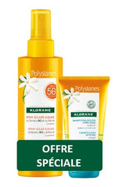 Klorane Polysianes Kit Spray Solare SPF50 + shampoo doccia monoi 