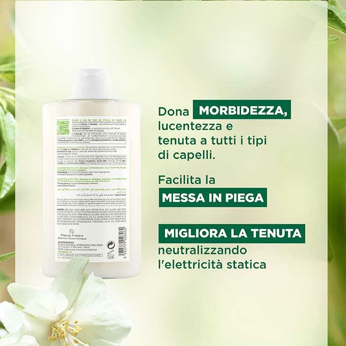 Klorane Shampoo al Latte di Mandorla Morbidezza e Tenuta 200 ml