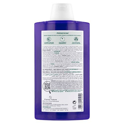 Klorane Shampoo alla Centaurea Bio Anti-Ingiallimento 400 ml
