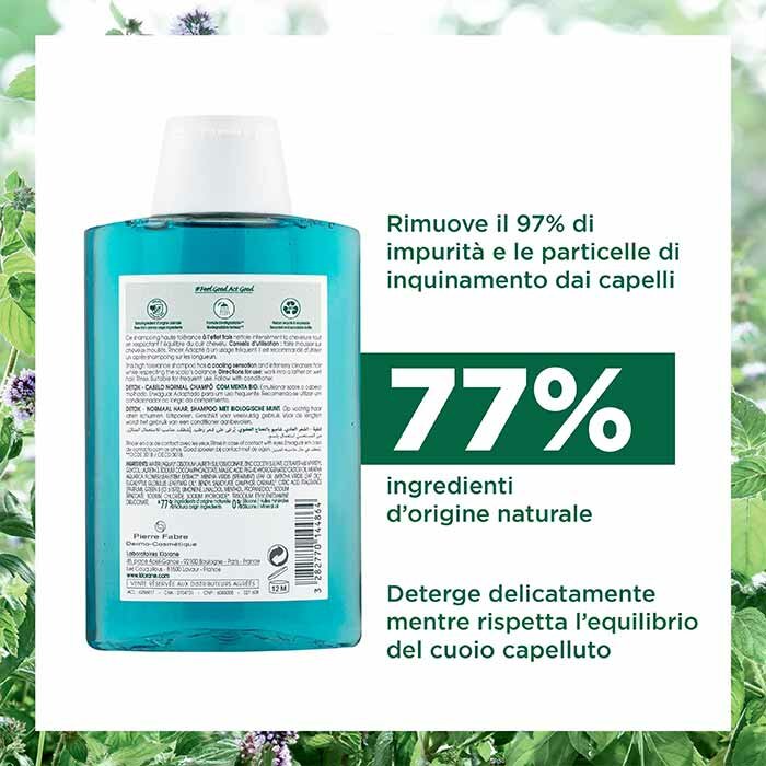 Klorane Shampoo alla Menta Acquatica Bio Detox 200 ml