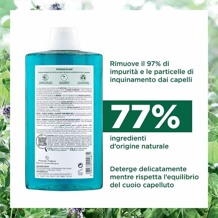 Klorane Shampoo alla Menta Acquatica Bio Detox 400 ml