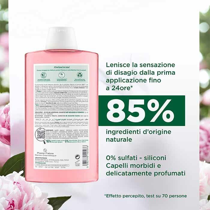 Klorane Shampoo Delicato alla Peonia Bio Lenitivo 400 ml