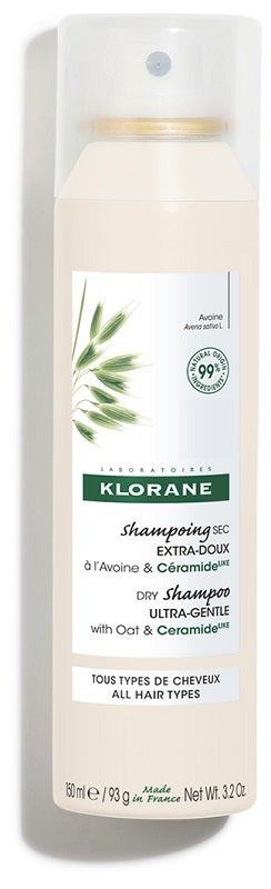 Klorane shampoo secco extra-delicato all'avena&ceramide tutti i tipi di capelli 150ml