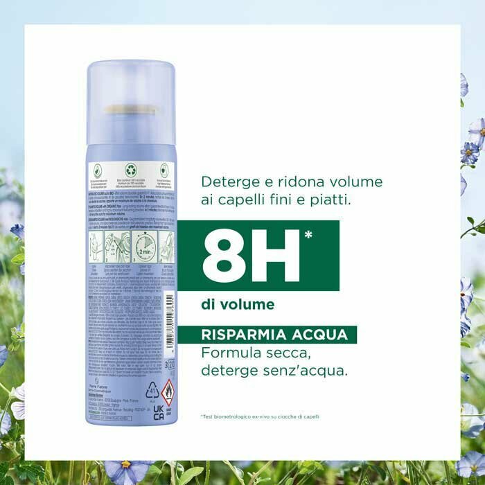 Klorane Shampoo Secco Volumizzante al Lino Bio 150 ml