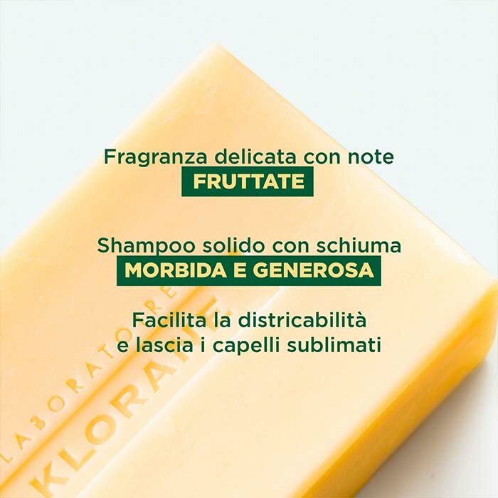Klorane Shampoo Solido al Mango Nutritivo Capelli Secchi 80 g