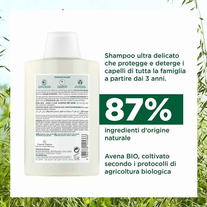 Klorane Shampoo Ultra-Gentile Latte D'Avena 400 ml