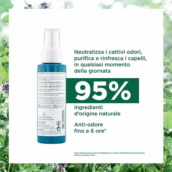 Klorane Spray alla Menta Bio Detox Capelli Normali 100 ml