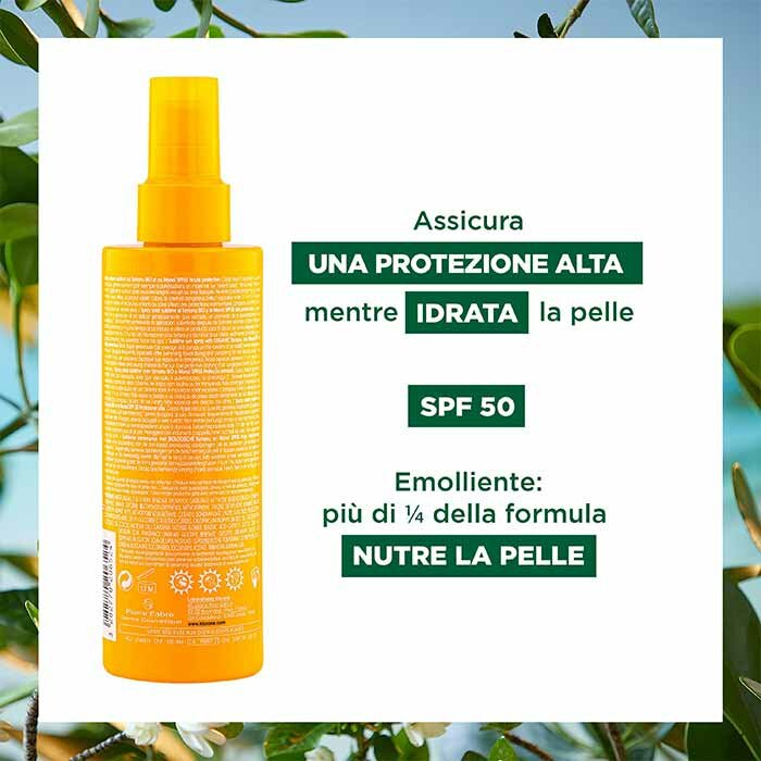 Klorane Spray Solare Spf 50 Corpo Monoï e Tamanu Bio 200 ml