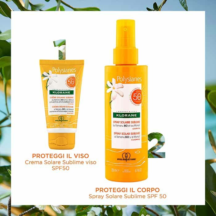 Klorane Spray Solare Spf 50 Corpo Monoï e Tamanu Bio 200 ml