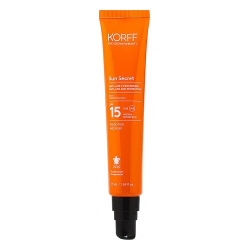 Korff Sun Secret Fluido Solare Viso SPF 15 Tubo 50 ml