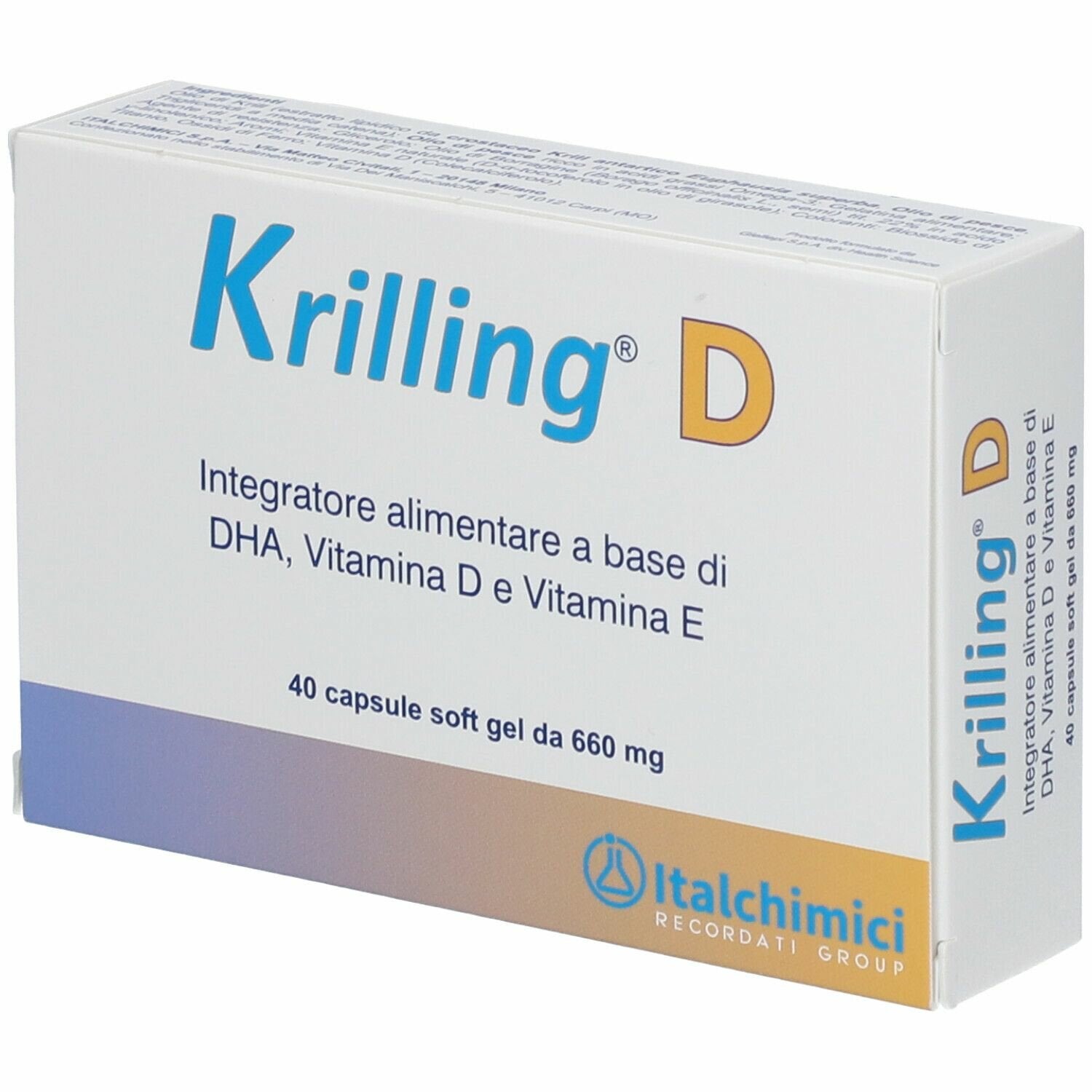 Krilling d integratore di omega-3 40 capsule