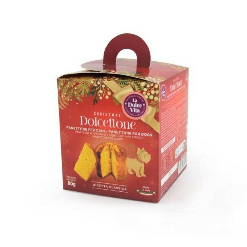 La dolce vita dolcettone panettone per cani gusto classico 80g