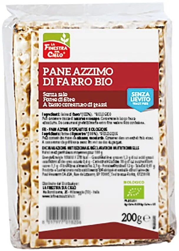 La finestra sul cielo pane azzimo di farro bio 200g