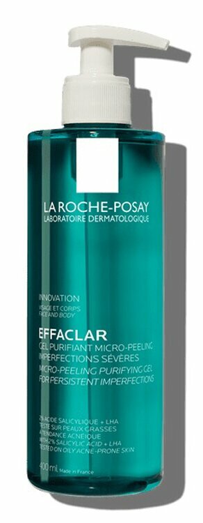 La Roche Posay Effaclar Gel Purificante Micro Peeling Detergente Viso e Corpo 400 ml
