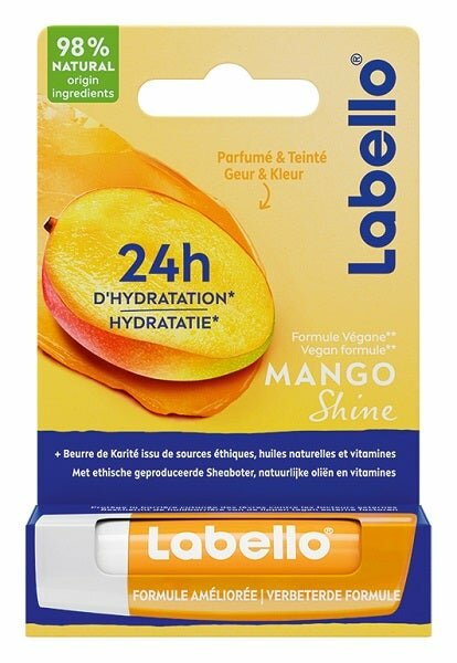 Labello mango shine burrocacao labbra colorato e idratante all'aroma di mango 4,8g