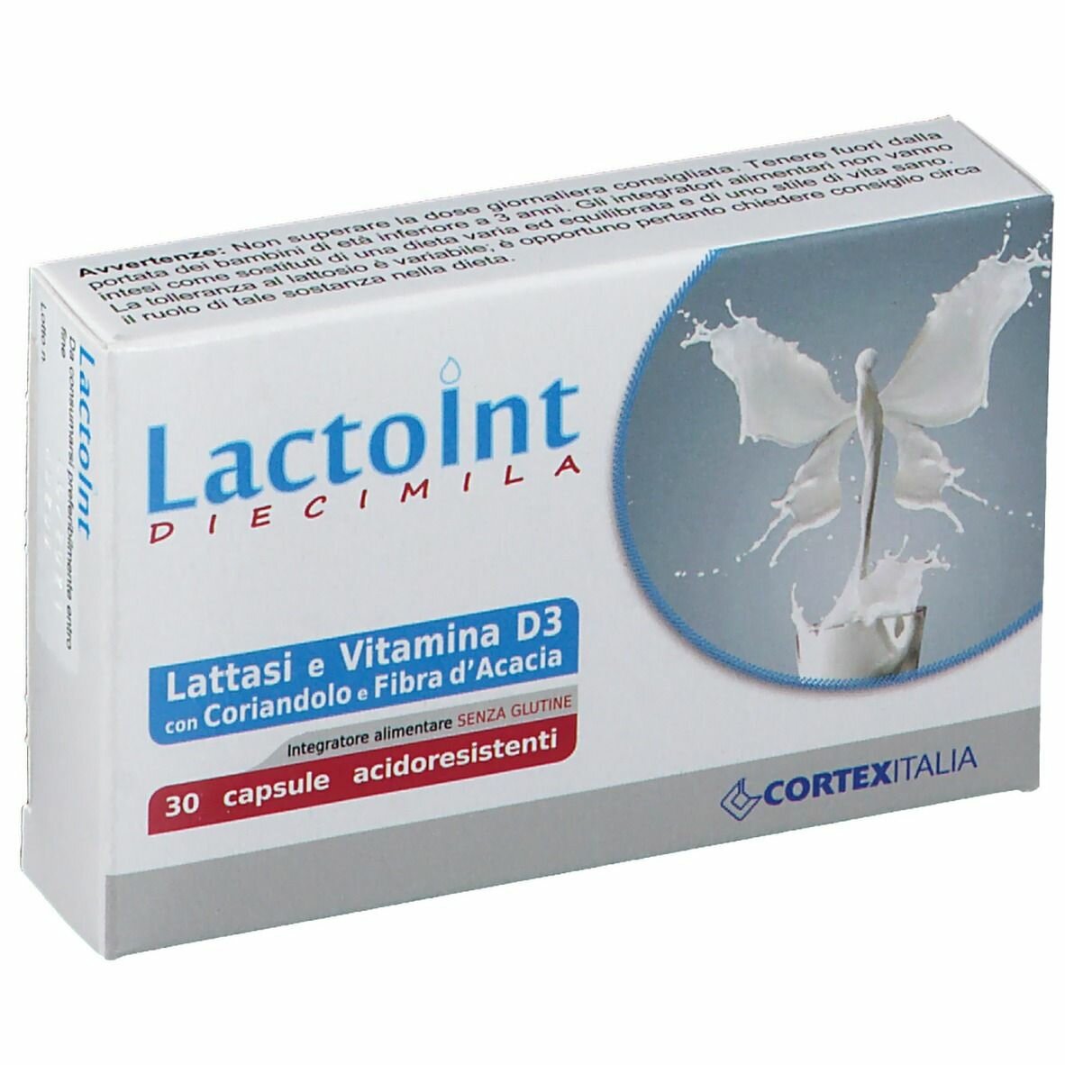 Lactoint diecimila 30 capsule acidoresistenti senza glutine