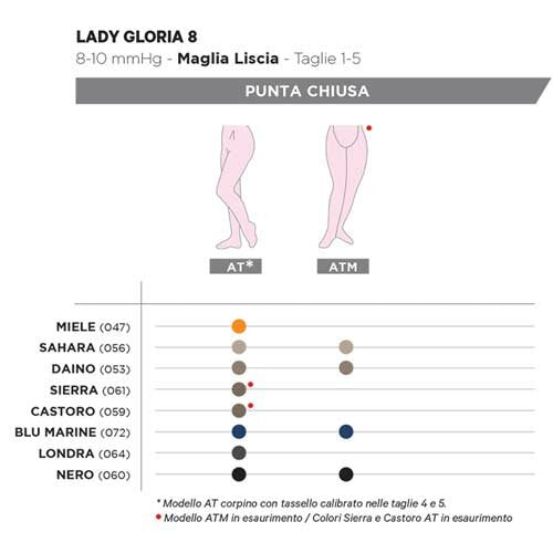 Lady Gloria 18 Collant 140 Den Colore Daino Taglia 2
