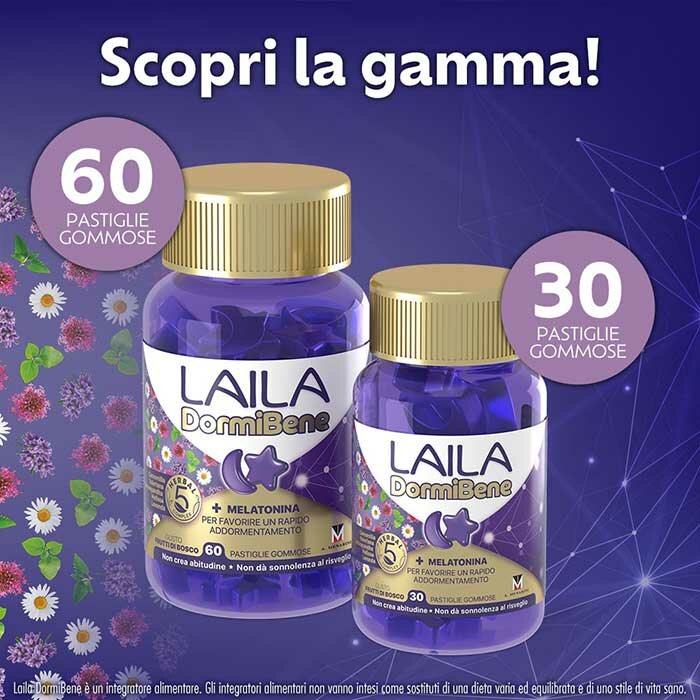Laila Dormibene Per Il Sonno 60 Pastiglie Gommose