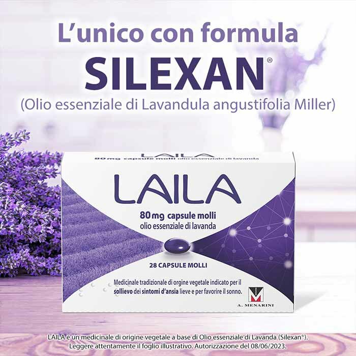 Laila Farmaco Per Ansia  e Sonno 28 Capsule Molli 80 mg