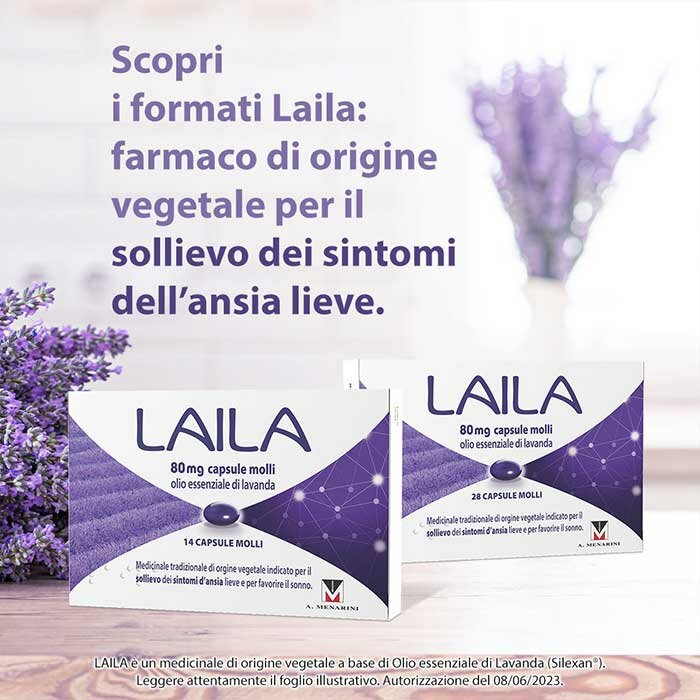 Laila Farmaco Per Ansia  e Sonno 28 Capsule Molli 80 mg