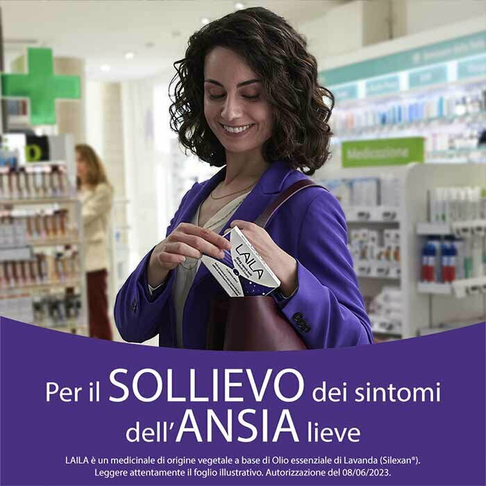 Laila Farmaco Per Ansia Lieve 14 Capsule Molli 80 mg