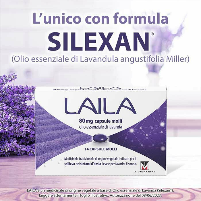 Laila Farmaco Per Ansia Lieve 14 Capsule Molli 80 mg