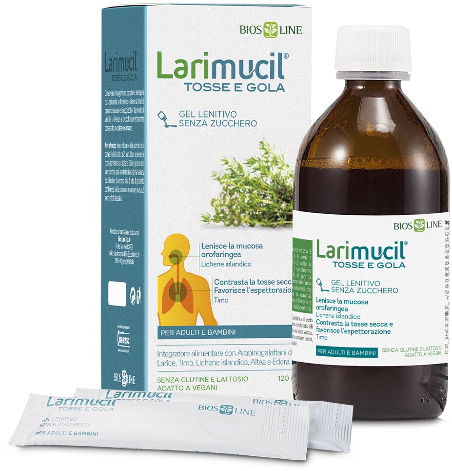 Larimucil tosse gola 12 bustine 10 ml