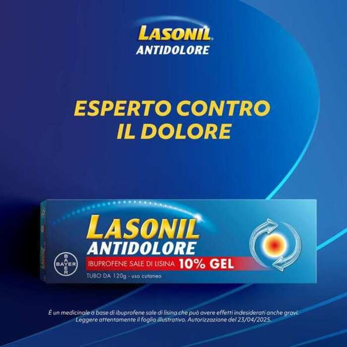 Lasonil Antidolore Gel Antidolorifico Antinfiammatorio Dolori Muscolari 120g