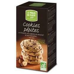 Le moulin du pivert cookies con pepite di cioccolato bio senza lievito di birra senza uova con olio di girasole senza olio di palma 175 g
