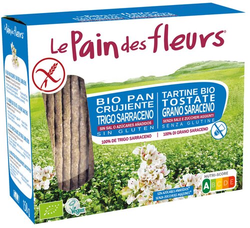 Le pain des fleurs tartine tostate al grano saraceno senza sale e senza zuccheri aggiunti biologiche 150 g