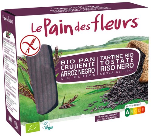 Le pain des fleurs tartine tostate al riso nero biologiche 150 g