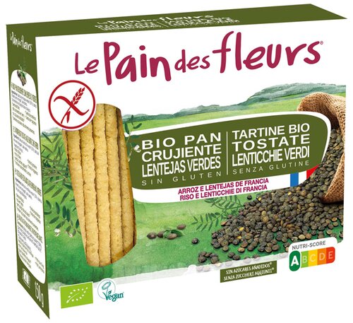 Le pain des fleurs tartine tostate alle lenticchie verdi biologiche 150 g