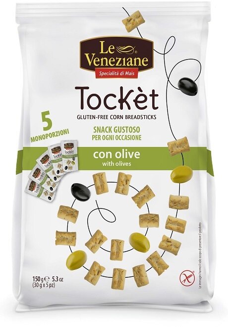 Le veneziane tocket multipack con olive 30 g x 5 pezzi