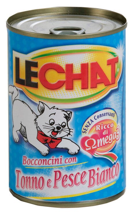 Lechat bocconcini al tonno e pesce bianco per gatti adulti 400ml