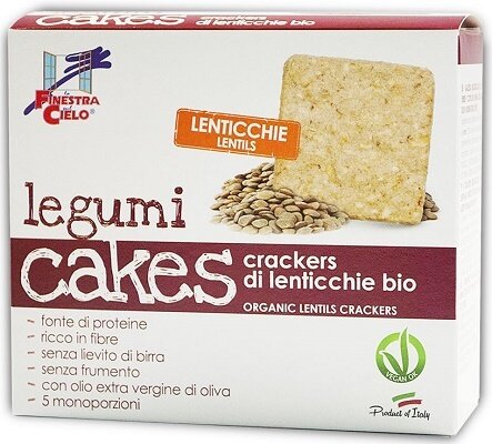 Legumicakes-crackers di lenticchie