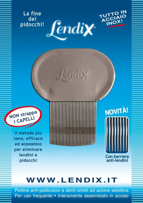 Lendix pettine antipidocchi in acciaio