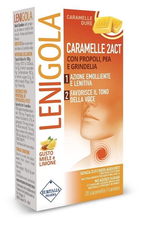 Lenigola 2act caramelle dure 20 pezzi