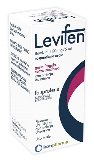 Levifen orale sospensione 150 ml 100 mg/5 ml gusto fragola senza zucchero